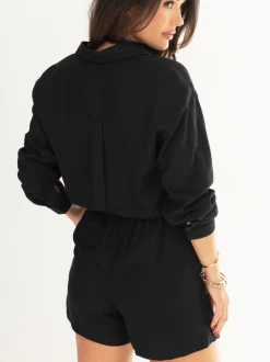 Noir - Short élastique Pour Moi Bree à taille haute