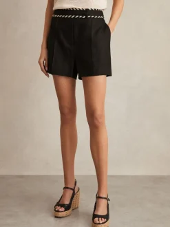 Noir - Short Reiss Fawn Lin Whipstitch Short