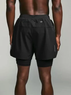 Noir - Shorts Active 2-en-1