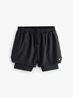 Noir - Shorts Active 2-en-1