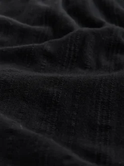 Noir - Shorts en jersey froncé