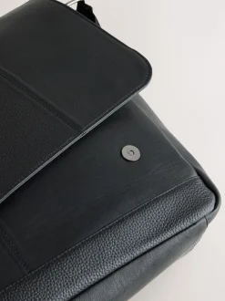 Noir - Signature Leather Messenger Bag