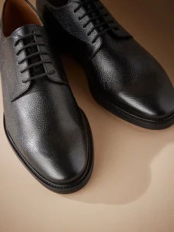Noir - Signature Leather Sole Derby Chaussures