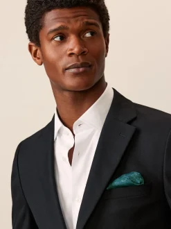 Noir - Skinny Fit (Skinny Fit) - Veste de costume texturée