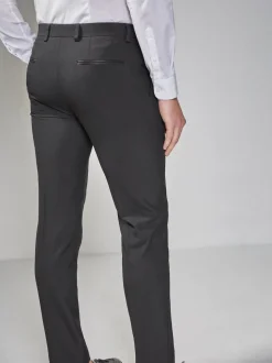 Noir - Skinny Fit (Skinny Fit) - Pantalon de costume de smoking