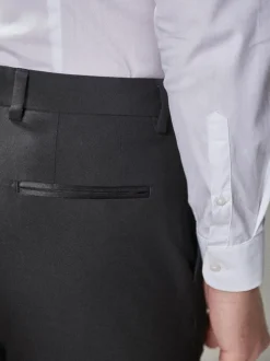 Noir - Skinny Fit (Skinny Fit) - Pantalon de costume de smoking