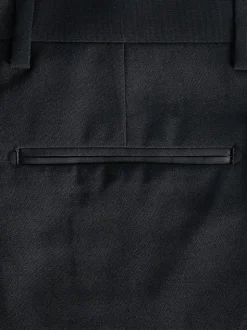 Noir - Skinny Fit (Skinny Fit) - Pantalon de costume de smoking