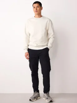 Noir - Skinny Fit (Skinny Fit) - Pantalon cargo stretch en coton