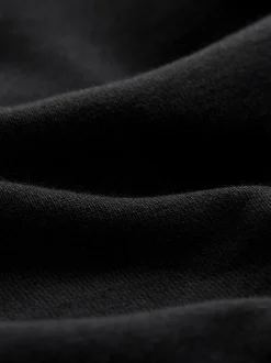 Noir - Slim Fit (Slim Fit) - Pantalon de Joggings en coupe ajustée à dos brosse