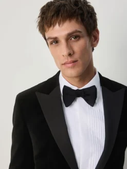 Noir - Slim Fit (Slim Fit) - Blazer Motionflex Extensible en velours