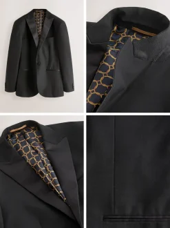 Noir - Slim Fit (Slim Fit) - Veste de smoking