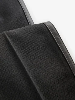 Noir - Slim Fit (Slim Fit) - Pantalon de smoking ajustable avec laine