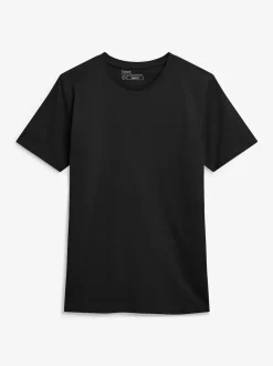 Noir - Slim Fit (Slim Fit) - T-shirt Essential Col rond en coton