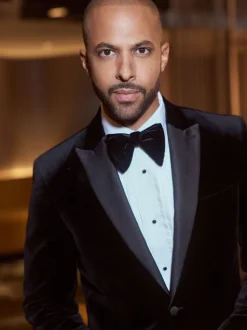 Noir - Slim Fit (Slim Fit) - Blazer Signature Pontoglio en velours italien