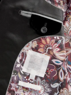 Noir - Slim Fit (Slim Fit) - Blazer Signature Pontoglio en velours italien