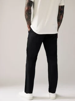 Noir - Slim Fit (Slim Fit) - Pantalon chino stretch