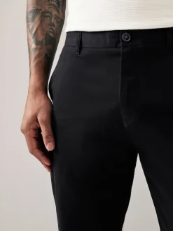 Noir - Slim Fit (Slim Fit) - Pantalon chino stretch