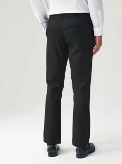 Noir - Slim Fit (Slim Fit) - Lot de 2 pantalons intelligents unis sur le devant