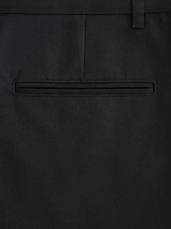 Noir - Slim Fit (Slim Fit) - Lot de 2 pantalons intelligents unis sur le devant