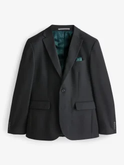 Noir - Slim Fit (Slim Fit) - Veste de costume texturée