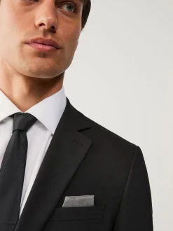 Noir - Slim Fit (Slim Fit) - Veste de costume Essential