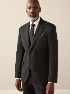 Noir - Slim Fit (Slim Fit) - Veste de costume Signature Nova Fides en 100% laine italienne