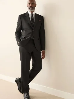 Noir - Slim Fit (Slim Fit) - Veste de costume Signature Nova Fides en 100% laine italienne