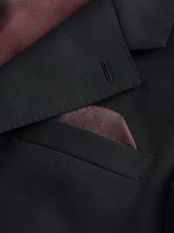 Noir - Slim Fit (Slim Fit) - Veste de costume Signature Nova Fides en 100% laine italienne