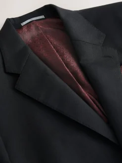 Noir - Slim Fit (Slim Fit) - Veste de costume Signature Nova Fides en 100% laine italienne