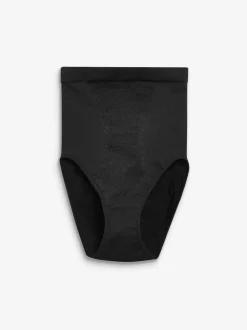 Noir - Slips gainants fermes sans coutures pour le contrôle du ventre