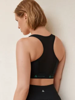 Noir - Soutien-gorge DD+ Active Sports zippé sur le devant Dry Tech à impact élevé