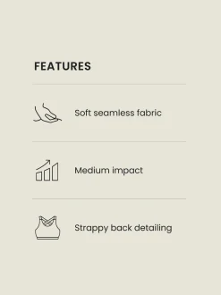 Noir - Soutiens-gorge de sport à bretelles sans coutures