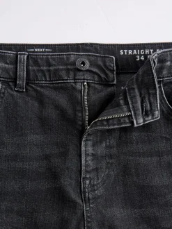 Noir - Straight Fit Classic Jeans extensibles
