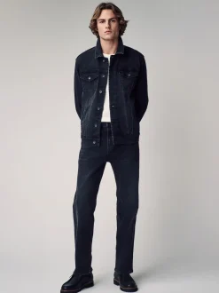Noir - Straight Fit Classic Jeans extensibles