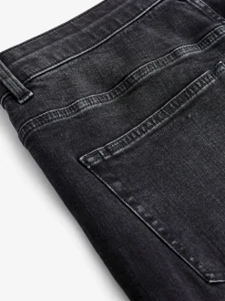 Noir - Straight Fit Classic Jeans extensibles