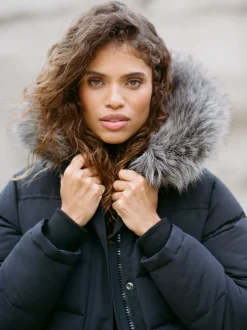 Noir - Superdry Everest Hooded Bomber Veste