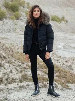 Noir - Superdry Everest Hooded Bomber Veste