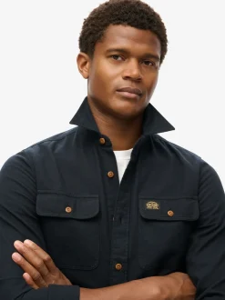 Noir - Surchemise Superdry Trailsman coupe décontractée