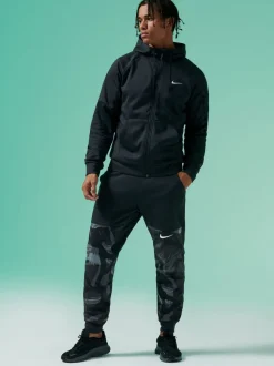 Noir - Sweat à capuche d'entraînement zippé Nike Therma-FIT