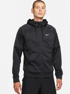 Noir - Sweat à capuche d'entraînement zippé Nike Therma-FIT