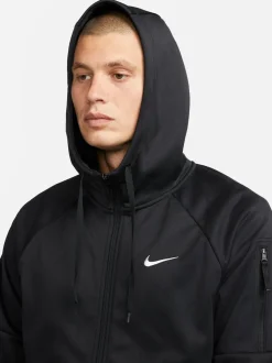 Noir - Sweat à capuche d'entraînement zippé Nike Therma-FIT