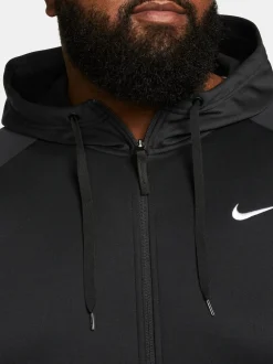 Noir - Sweat à capuche d'entraînement zippé Nike Therma-FIT