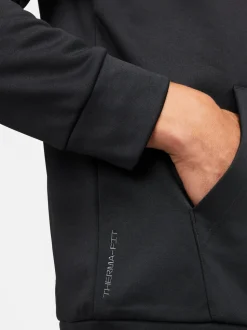 Noir - Sweat à capuche d'entraînement zippé Nike Therma-FIT