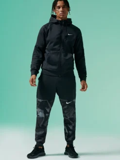 Noir - Sweat à capuche d'entraînement zippé Nike Therma-FIT