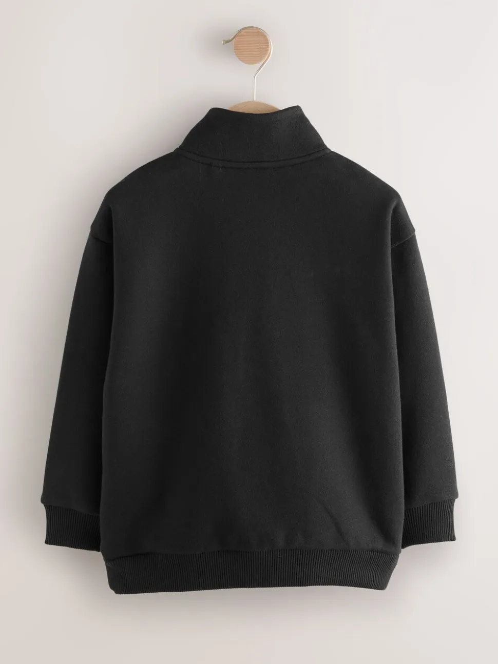 Noir - Sweat-shirt à col zippé (3-16ans)