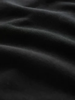 Noir - Sweat-shirt 2en1 avec jupe mi-longue en satin