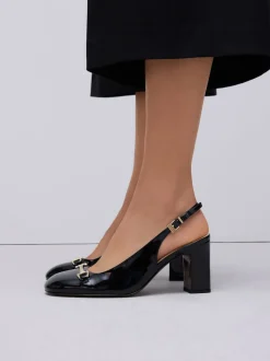 Noir - Talons de bloc arrière à bride arrière