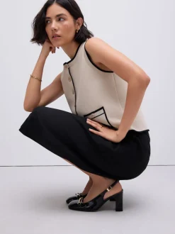 Noir - Talons de bloc arrière à bride arrière