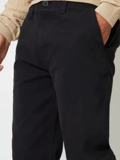 Noir - Threadbare Coupe droite Canvas Pantalons With Extensible