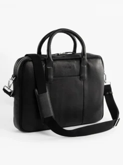 Noir - Totes Sacoche pour ordinateur portable en cuir véritable